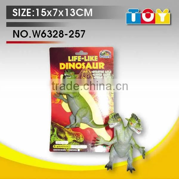 High Quality TPR Soft Rubber Dinosaur Model With Card