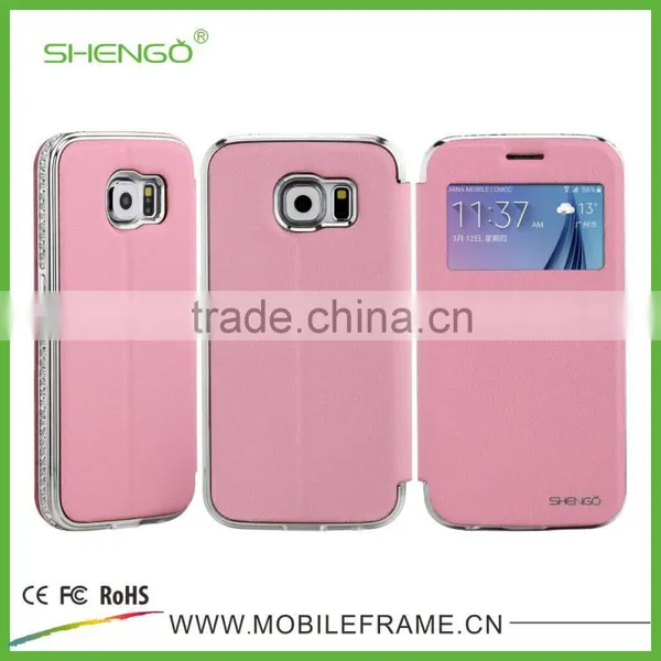 Shengo Leather Flip Case for Samsung Galaxy S6 photo-5