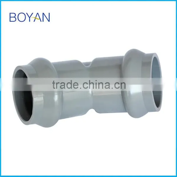Chinese Supplier Plastic Pipe Fitting Pvc Grey Two Faucet 45 Degree Elbow With Rubber Ring photo-2
