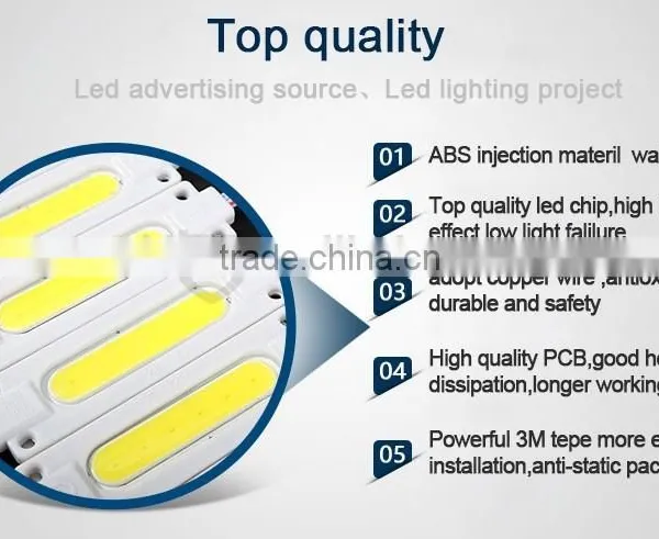 2016 New Hot Selling 2W Cob Power Led Module 12v Hight Quality Emitting Full Color Led Module for Advertising Light Sign photo-5