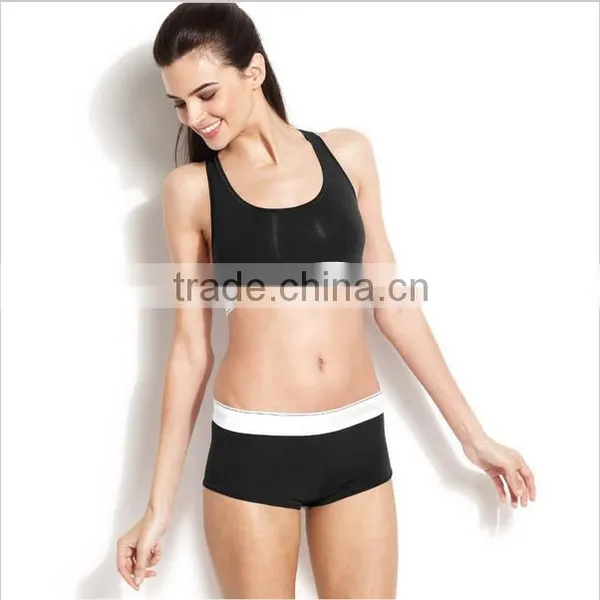 Professional OEM Women Sports Bra & Boyshort Underwear;Practice Swimming Bralette Bikini Tube Bra Custom Logo