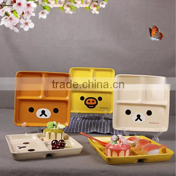 Super of Glaze Cartoon Creative Household Children Ceramic Plate TZP0025