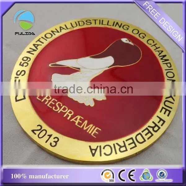 Custom Cloisonn Imitation Synthetic Enamel Brown Chocolate Gold Souvenir Pin Badge photo-5
