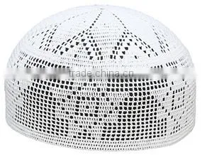 Custom New Design Wholesale Handmade White Muslim Hats photo-2