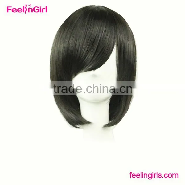 Short Straight Cosplay Bob Style Wigs in Stock photo-5