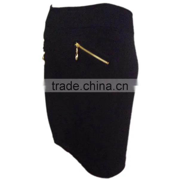 Fancy Girls Zipper Skirt With Fur Women Latest Dress Designs photo-2