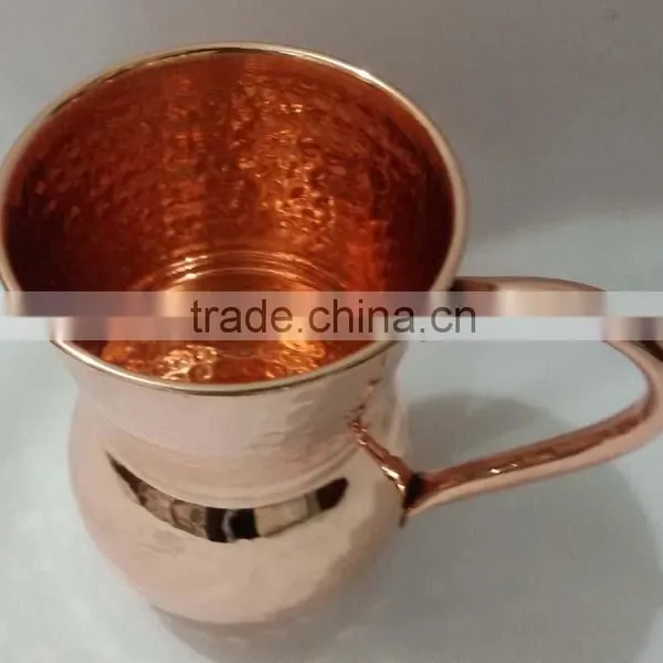 New 100% Copper Hammered Driking Mug photo-2