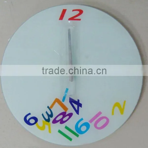Wholesale Glass Decorative Wall Clock Design, Fashion Colorful Wall Mounted Clock photo-4