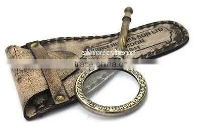 BRASS MAGNIFYING GLASS-HENRY HUGHES LONDON SON MAGNIFYING GLASS-DECORATIVE MAGNIFYING GLASS NMG003