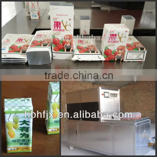 Corn Flavory Milk Aseptic Paper With Foil Carton Filling Sealing Packing Machine