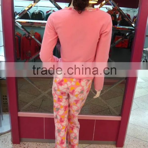 Cute Cat Loving Heart Draw String Pants Pink Pajamas Women photo-4
