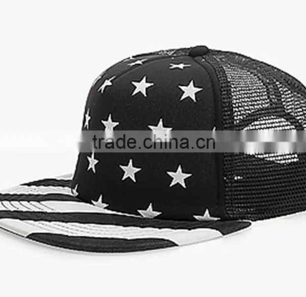 Flat Brim 5panel Custom Trucker Hats With Mesh photo-4