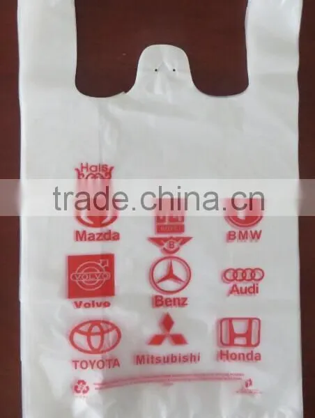 HDPE Plastic T-shirt Bags Used in 4s Shops,cheap Price