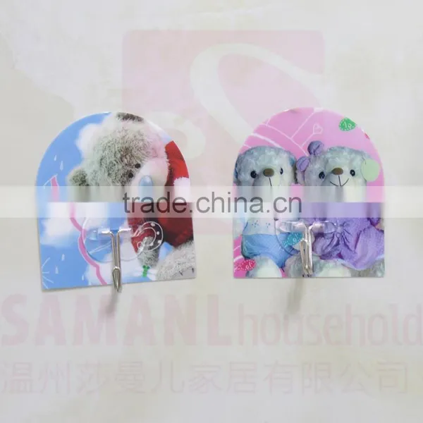 New Design Plastic Bear Removable Traceless Magic Hook photo-3