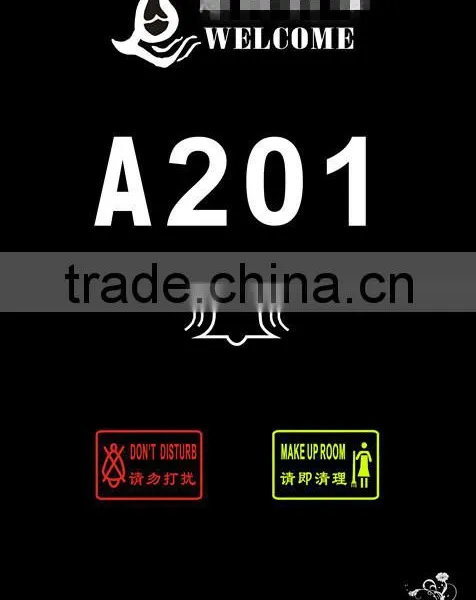 Customized Electronic Door Plate Digital Door Plate Electrical Room Number House Number Sign Plate photo-3