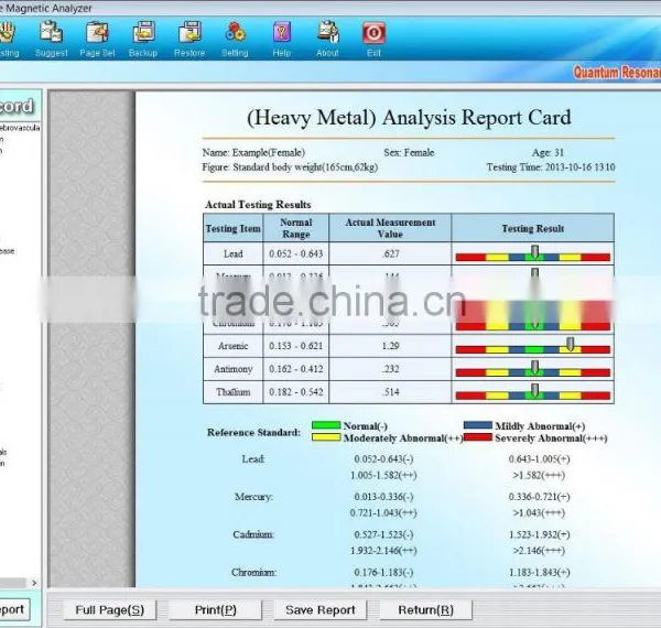 China Supplier 14 Inches Display Quantum Magnetic Body Analyzer photo-6