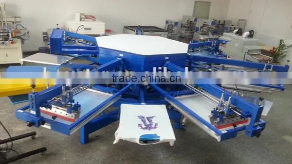 6 Color 14 Station Semi Automatic T-shirt Screen Printing Machine Prices GW-6C-14S photo-3
