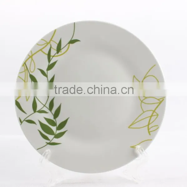Silver Rim Dinner Plate for Hotel Super White Porcelain Dinner Plate photo-4