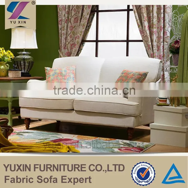 Fabric Sofa With Wood Arm/ Wood Arm Fabric Sofa photo-3