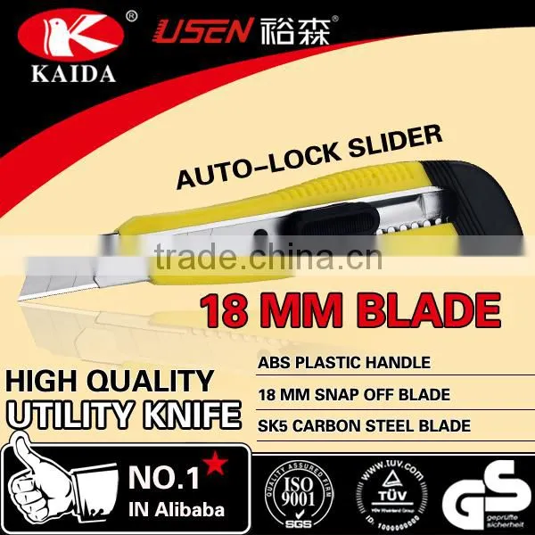 Stationery 18 mm Sliding Blade Plastic With Rubber Grip Handle Utility Knife photo-4