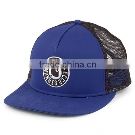 Top Selling Custom Embroidery Trucker Mesh Cap, 100% Cotton Half Mesh Trucker Cap Wholesale