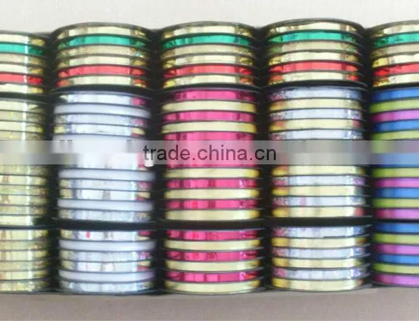 HOT SALE ! Six Channels 5mm Solid Metallic Curly Poly Ribbon Quality Choice photo-4