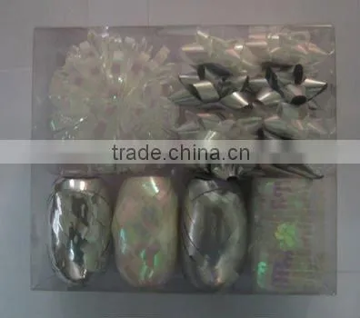 2015 High Quality Holiday Gift Wrap Decoration Ribbon Bow Set