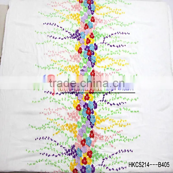 Chiffon Lace Fabric, 3d Flower Lace Embroidered Fabric For Costumes/ Wedding Dress photo-5