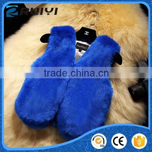 2016 Korean Imitation Fox Fur Rabbit Fur Vest for Women photo-3