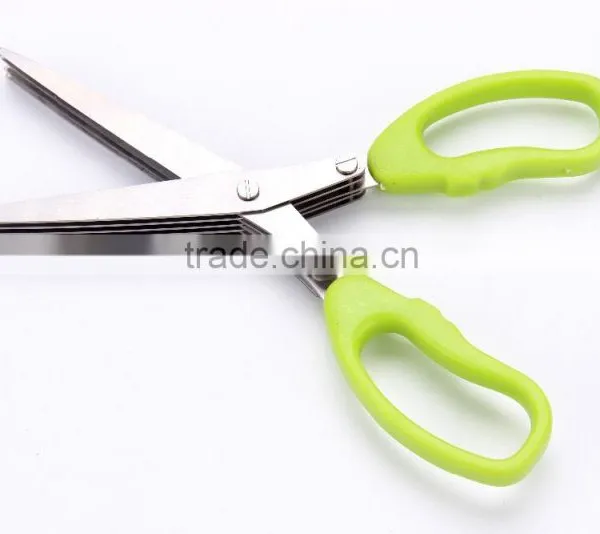 Stainless Steel Kitchen Scissor Chopped Green Onion Scissor Many Layer Paper Shredding Scissors photo-5