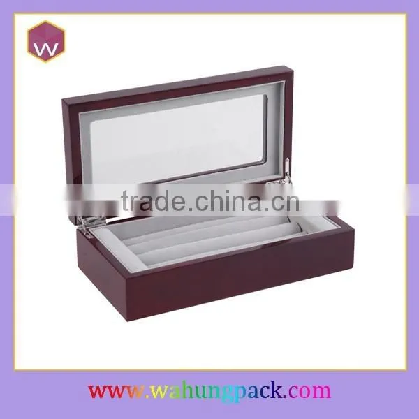 Lacquer Wooden Cufflink Display Box With Window photo-2