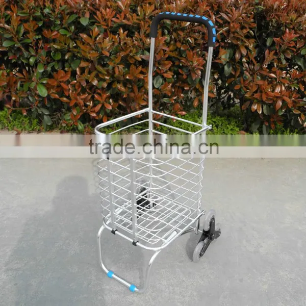 Folded Shopping Cart----Aluminum Alloy Frame With PU Wheel