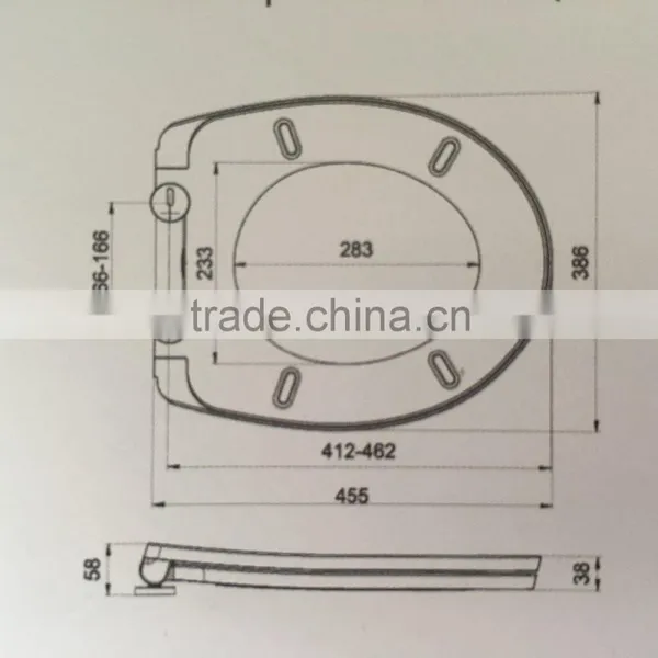 Urea Formaldehyde Toilet With Beautiful Applique Cover photo-4