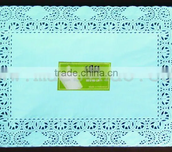 Colored Rectangular Glassine Paper Doyley