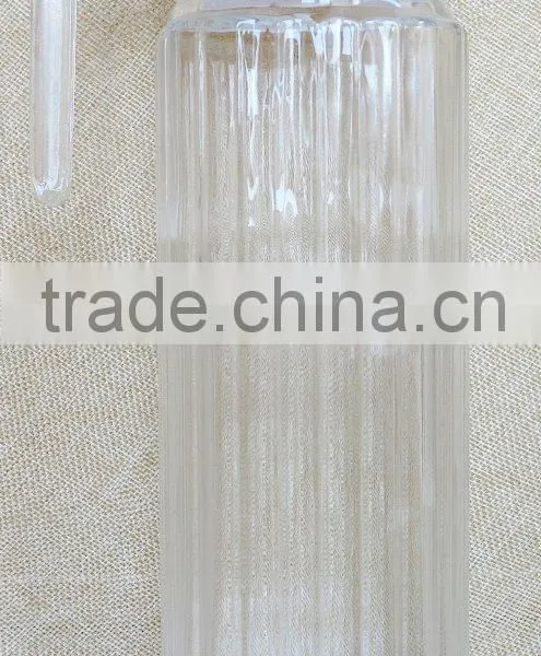Square Clear Glass Fruit Juice Jars Bottle With Plastic Lid Wholesale