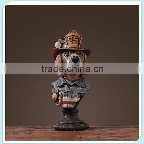 Hand Carving Resin Dog Official Dog Lady and Sir Statues,resin Dog Statue photo-4
