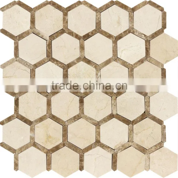 Cream Marfil Mosaic Flooring Tile photo-2