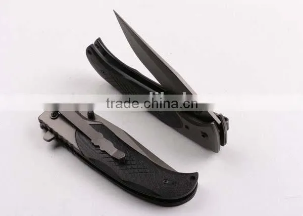 OEM Black G10 Handle 440 Folding Camping Knife photo-4