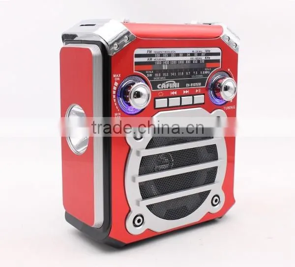 Cafini FM AM SW 3 Band Radio, USB TF Card Reader MP3 Player, Solar Charger Radio With Flashlight photo-2