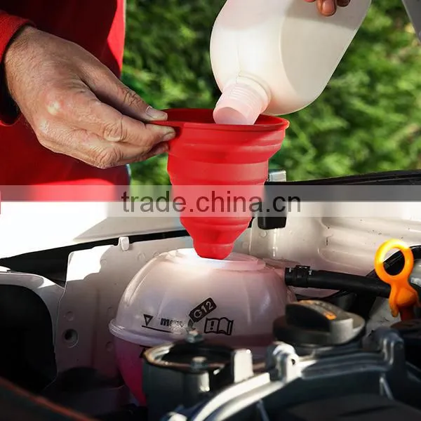 Outdoor Camping Travel Folding Design Portable Silicone Funnel photo-3