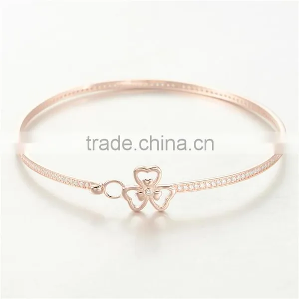 Latest Design Daily Wear Bangle Simple Gold Bangle Bracelet Clover Designs PB001A photo-4