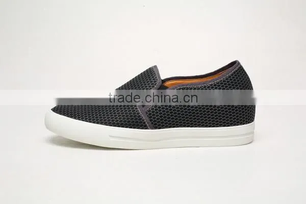 KPU/cow Leather /elastic Fabric Casual Shoes photo-2