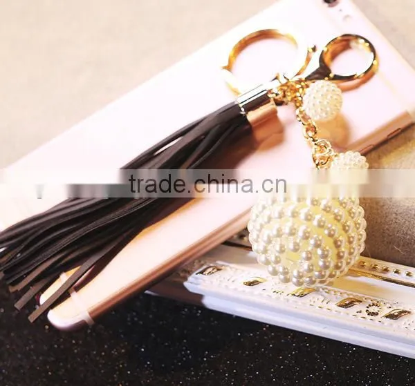 DIY Jewelry Making Mix Wild Fashion Pearl Rhinestone Leather Tassel Keychain Lovely Lady Bag Buckle Gift Pendant Ornaments photo-3