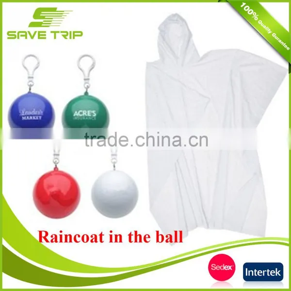 Cheap Clear Raincoat in Ball With Keychain photo-4
