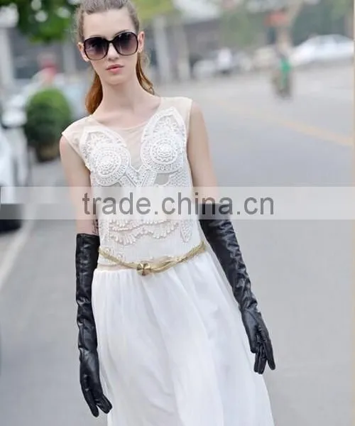 Adult Sexy Black Cheap Leather Gloves Factory Sale Cheap Leather Gloves photo-3