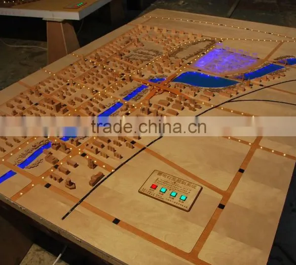 Wood Material Architectural Planning Model , Wood Block Model Maker photo-3