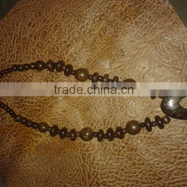 Special Design Necklace/Wholesale Fashion Large Garnet Jewelry Wooden Beads Necklace/Hot Sale photo-6
