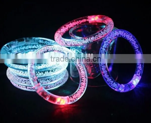 Yiwu Hot Selling Low Price Consert Using Profitional Gift Colorful LED Acrylic Flash Wristband photo-3