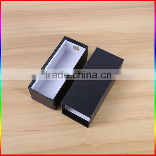 High Level Matte Black Cardboard Sliding Drawer Style Paper Packaging Box photo-3