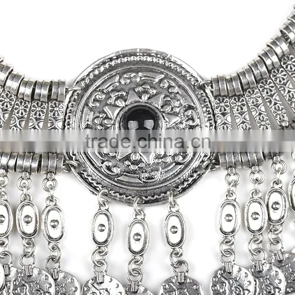 Trendy Vintage Alloy Tassels Coin Necklace photo-5